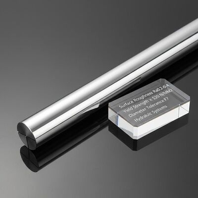 खरीदना हाइड्रोलिक सिस्टम के लिए यील्ड स्ट्रेंथ 520 N/MM2 से कम नहीं और डायमीटर टॉलरेंस F7 के साथ सरफेस रफनेस Ra0.2-0.4 क्रोम पिस्टन रॉड ऑनलाइन निर्माण